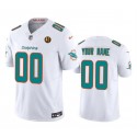 Miami Dolphins Custom White 2023 F.U.S.E. With John Madden Patch Vapor Limited Stitched Jersey