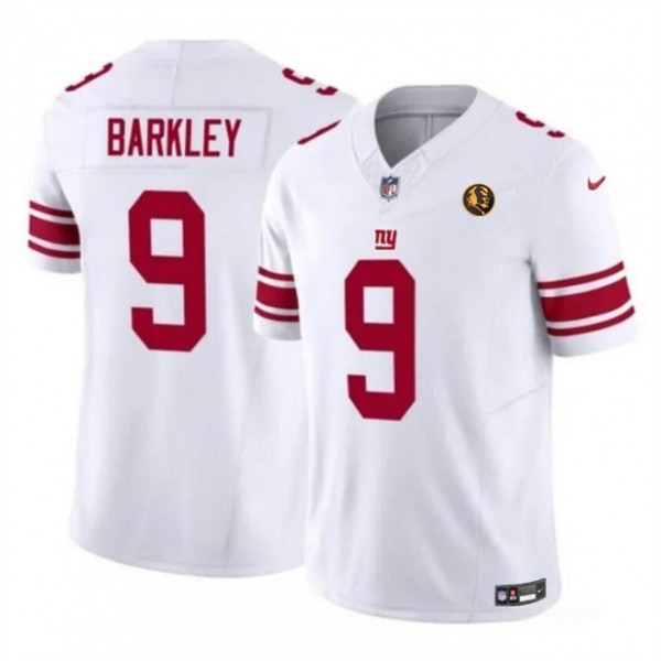 New York Giants #9 Matt Barkley White 2023 F.U.S.E. With John Madden Patch Vapor Limited Stitched Jersey