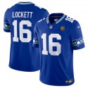 Seattle Seahawks #16 Tyler Lockett Royal 2023 F.U.S.E. Throwback With John Madden Patch Vapor Limited Stitched Jersey