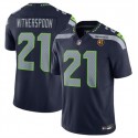 Seattle Seahawks #21 Devon Witherspoon Navy 2023 F.U.S.E. With John Madden Patch Vapor Limited Stitched Jersey