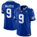 Seattle Seahawks #9 Kenneth Walker III Royal 2023 F.U.S.E. Throwback With John Madden Patch Vapor Limited Stitched Jersey