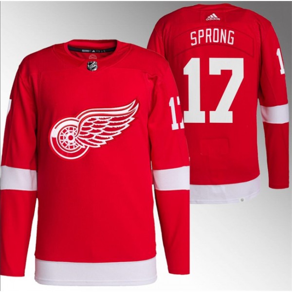Detroit Red Wings #17 Daniel Sprong Red Stitched Jersey