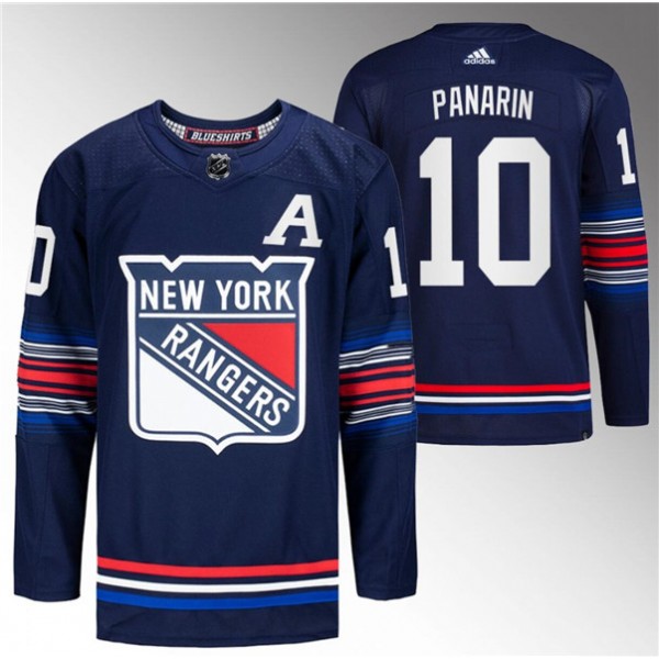 New York Rangers #10 Artemi Panarin Navy Stitched Jersey