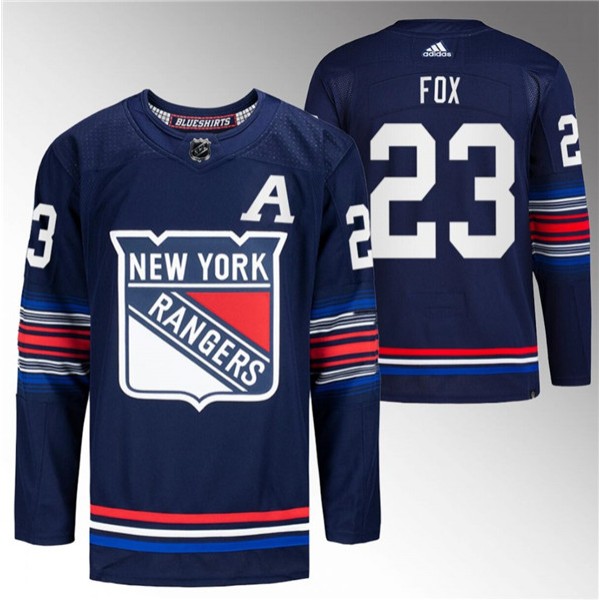 New York Rangers #23 Adam Fox Navy Stitched Jersey