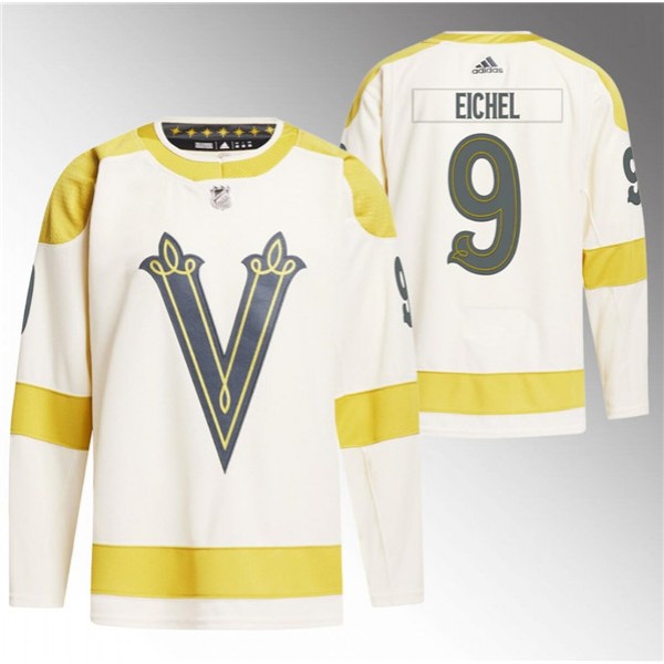 Vegas Golden Knights #9 Jack Eichel Cream 2024 Winter Classic Primegreen Stitched Jersey