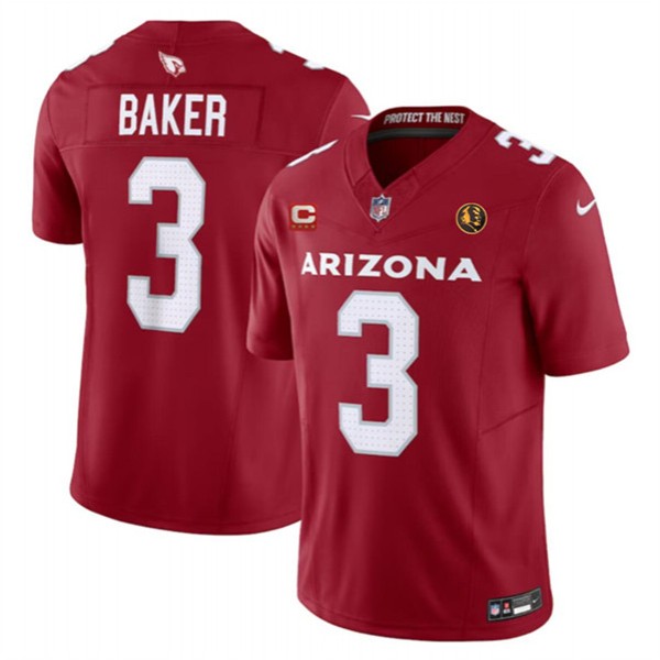 Arizona Cardinals #3 Budda Baker Red 2023 F.U.S.E. With 4-Star C Patch And John Madden Patch Vapor Limited Stitched Jersey