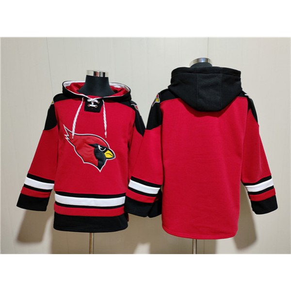 Arizona Cardinals Blank Red Ageless Must-Have Lace-Up Pullover Hoodie