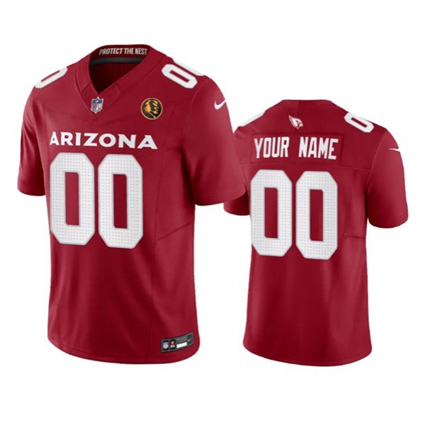 Arizona Cardinals Custom Red 2023 F.U.S.E. With John Madden Patch Vapor Limited Stitched Jersey