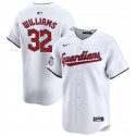 Cleveland Guardians #32 Gavin Williams White Cool Base Stitched Jersey