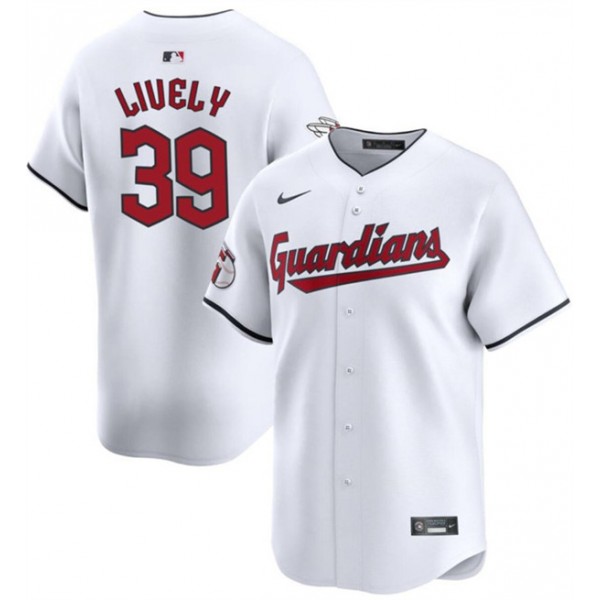 Cleveland Guardians #39 Ben Lively White Cool Base Stitched Jersey
