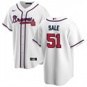 Atlanta Braves #51 Chris Sale White Cool Base Stitched Jersey