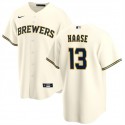 Milwaukee Brewers #13 Eric Haase Cream Cool Base Stitched Jersey