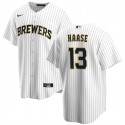 Milwaukee Brewers #13 Eric Haase White Cool Base Stitched Jersey
