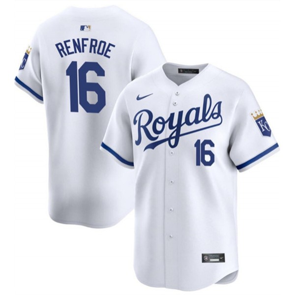 Kansas City Royals #16 Hunter Renfroe White 2024 Home Limited Cool Base Stitched Jersey