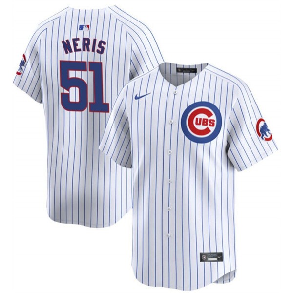 Chicago Cubs #51 Héctor Neris White Cool Base Stitched Jersey