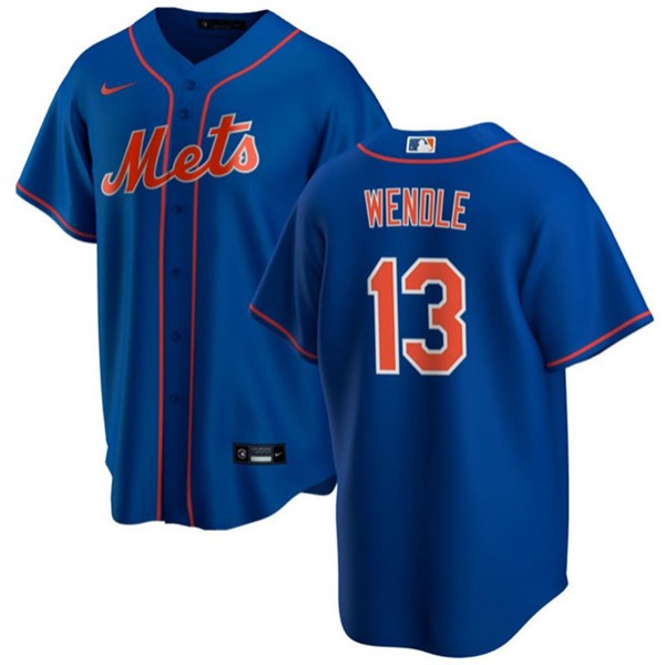 New York Mets #13 Joey Wendle Blue Cool Base Stitched Jersey