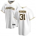 Pittsburgh Pirates #31 Liover Peguero White Cool Base Stitched Jersey