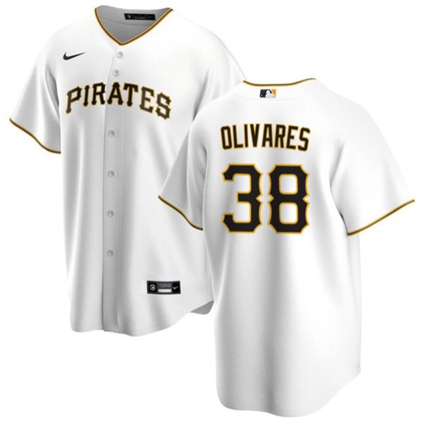 Pittsburgh Pirates #38 Edward Olivares White Cool Base Stitched Jersey