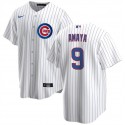 Chicago Cubs #9 Miguel Amaya White Cool Base Stitched Jersey