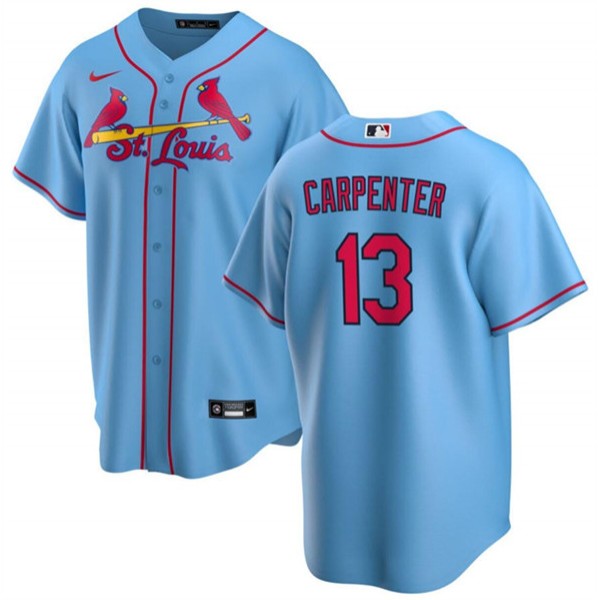 St. Louis Cardinals #13 Matt Carpenter Blue Cool Base Stitched Jersey