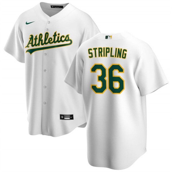 Oakland Athletics #36 Ross Stripling White Cool Base Stitched Jersey