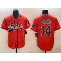 Houston Astros #14 Mauricio Dubón Orange With Patch Cool Base Stitched Jersey