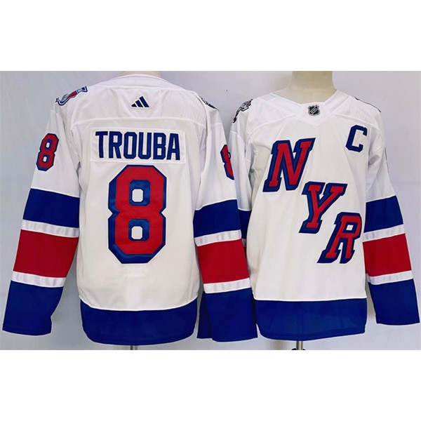New York Rangers #8 Jacob Trouba White 2023-2024 Stadium Series Stitched Jersey