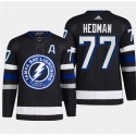 Tampa Bay Lightning #77 Victor Hedman Black Alternate Premier Breakaway Stitched Jersey