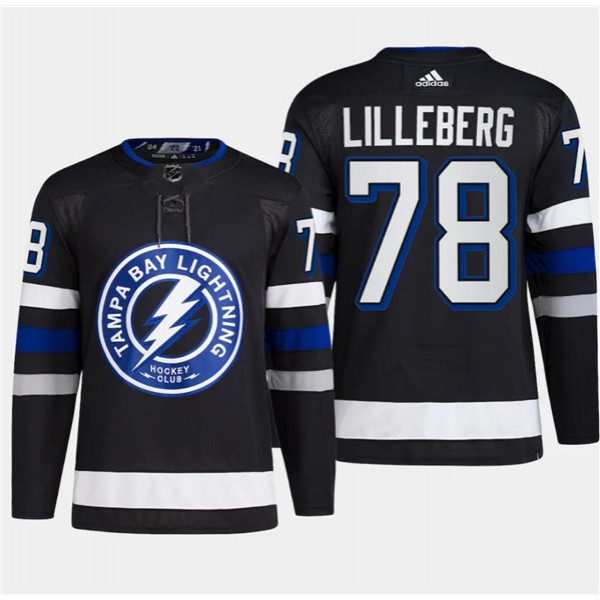 Tampa Bay Lightning #78 Emil Martinsen Lilleberg Black Alternate Premier Breakaway Stitched Jersey