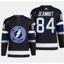 Tampa Bay Lightning #84 Tanner Jeannot Black Alternate Premier Breakaway Stitched Jersey