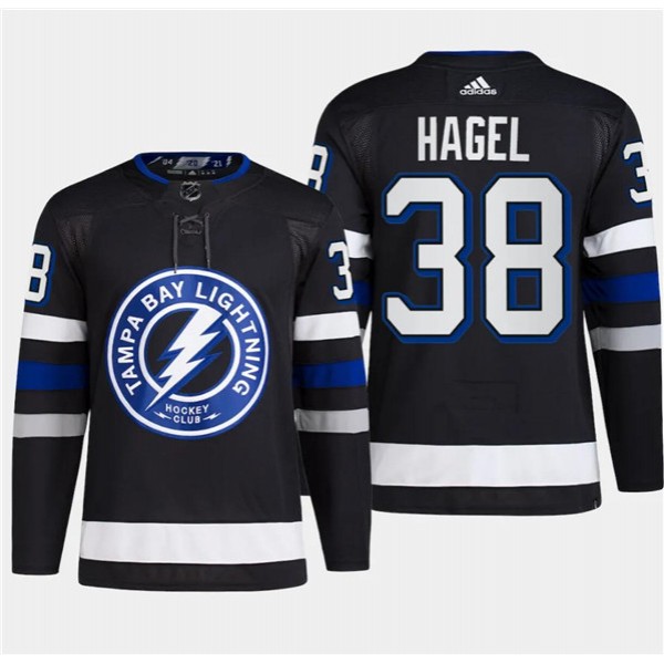 Tampa Bay Lightning #38 Brandon Hagel Black Alternate Premier Breakaway Stitched Jersey