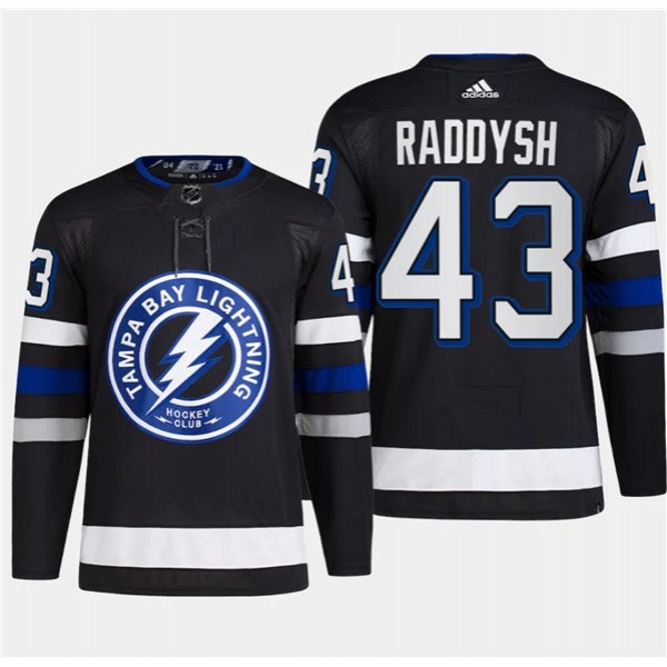 Tampa Bay Lightning #43 Darren Raddysh Black Alternate Premier Breakaway Stitched Jersey