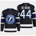 Tampa Bay Lightning #44 Calvin De Haan Black Alternate Premier Breakaway Stitched Jersey