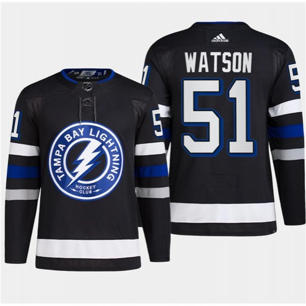 Tampa Bay Lightning #51 Austin Watson Black Alternate Premier Breakaway Stitched Jersey