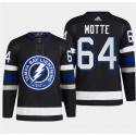 Tampa Bay Lightning #64 Tyler Motte Black Alternate Premier Breakaway Stitched Jersey