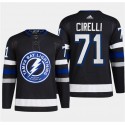Tampa Bay Lightning #71 Anthony Cirelli Black Alternate Premier Breakaway Stitched Jersey