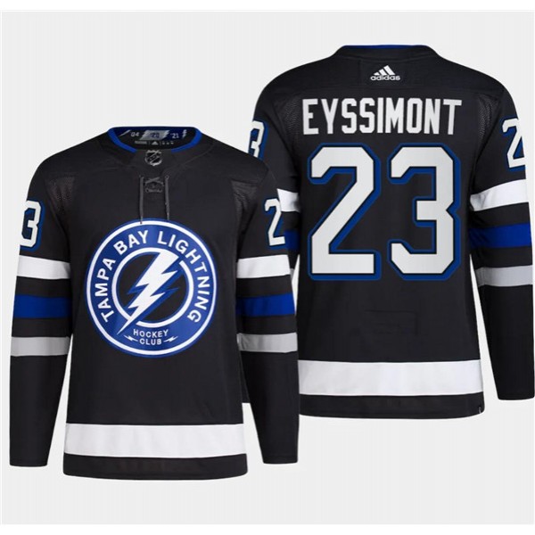 Tampa Bay Lightning #23 Michael Eyssimont Black Alternate Premier Breakaway Stitched Jersey