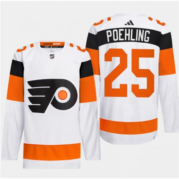 Philadelphia Flyers #25 Ryan Poehling White 2024 Stadium Series Stitched Jersey