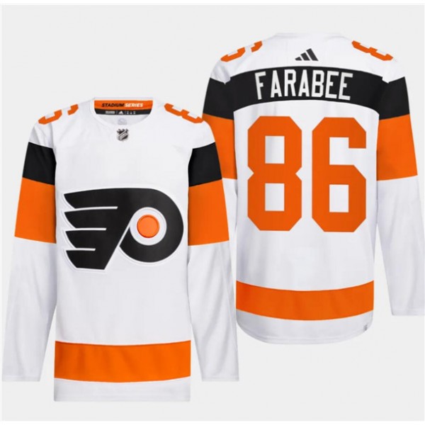 Philadelphia Flyers #86 Joel Farabee White 2024 Stadium Series Stitched Jersey