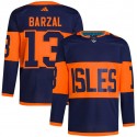 New York Islanders #13 Mathew Barzal Navy 2024 Stadium Series Stitched Jersey