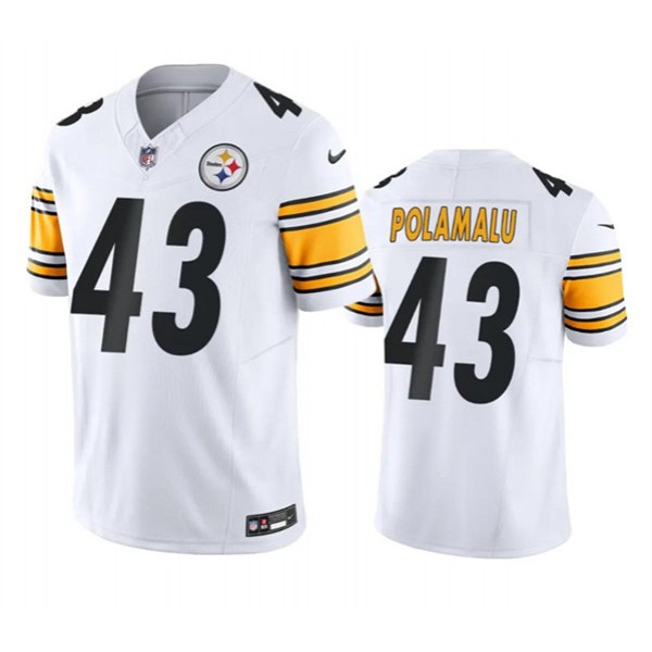 Pittsburgh Steelers #43 Troy Polamalu White 2023 F.U.S.E. Vapor Untouchable Color Rish Limited Stitched Jersey
