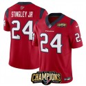 Houston Texans #24 Derek Stingley Jr. Red 2023 F.U.S.E. AFC South Champions Patch Vapor Untouchable Limited Stitched Jersey