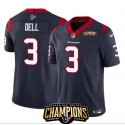 Houston Texans #3 Tank Dell Navy 2023 F.U.S.E. AFC South Champions Patch Vapor Untouchable Limited Stitched Jersey
