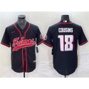 Atlanta Falcons #18 Kirk Cousins Black With Patch Cool Base Stitched Jersey