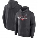 Tampa Bay Buccaneers Heather Charcoal 2023 Playoffs Fleece Pullover Hoodie