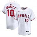 Los Angeles Angels #10 Gio Urshela White Home Limited Stitched Jersey