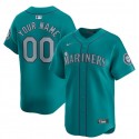 Seattle Mariners Custom Aqua Alternate Limited Stitched Jersey