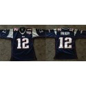 New England Patriots #12 Tom Brady Navy Super Bowl XXXVI Patch Limited Stitched Jersey