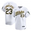 Oakland Athletics #23 Shea Langeliers White Home Limited Stitched Jersey