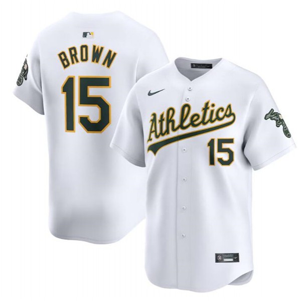 Oakland Athletics #15 Seth Brown White Home Limited Stitched Jersey
